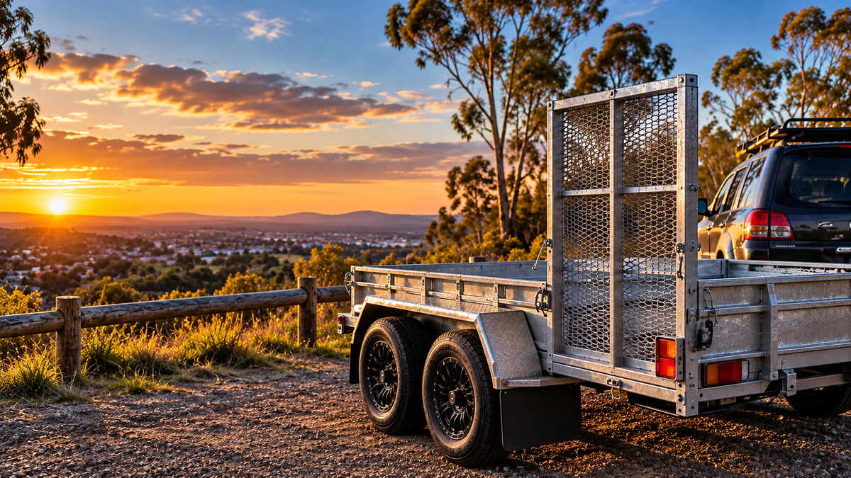 Dual axle trailer in Toowoomba for trailer roadworthy and safety certificate inspections