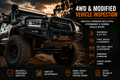 Lifted 4WD vehicle inspection for modified touring vehicles in Toowoomba and the Darling Downs.